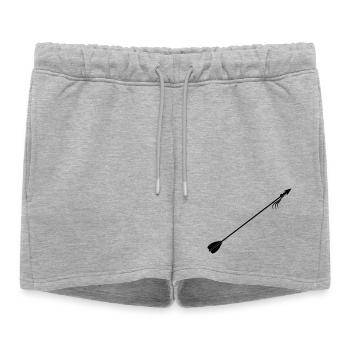 Viking arrow - Women’s Premium Organic Sweatshorts - heather grey - Front - AI Model Female 172 light (172cm)