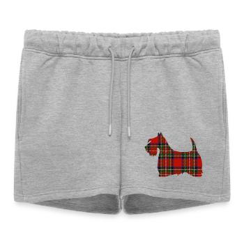 Tartan Scottie - Short de survêtement femme premium - gris chiné - Devant - AI Model Female 172 light (172cm)