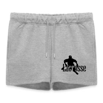 lacrosse - Short de survêtement femme premium - gris chiné - Devant - AI Model Female 172 light (172cm)