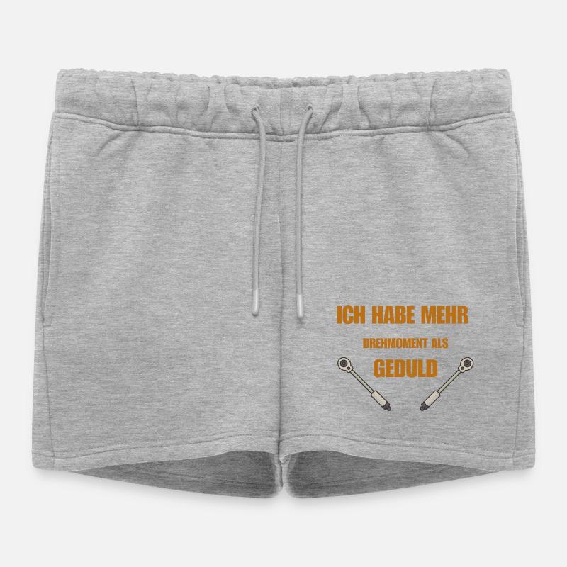 Drehmoment oder Geduld - Frauen Premium Organic Sweatshorts - Grau meliert