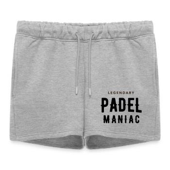 Maniaque du padel - Short de survêtement femme premium - gris chiné - Devant - AI Model Female 172 light (172cm)