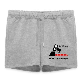 Débutants en tracteurs - Short de survêtement femme premium - gris chiné - Devant - AI Model Female 172 light (172cm)