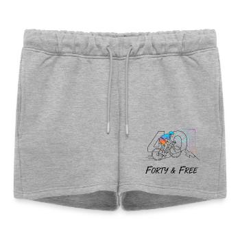 Art du 40e anniversaire de Quarante et du cyclisme gratuit - Short de survêtement femme premium - gris chiné - Devant - AI Model Female 172 light (172cm)
