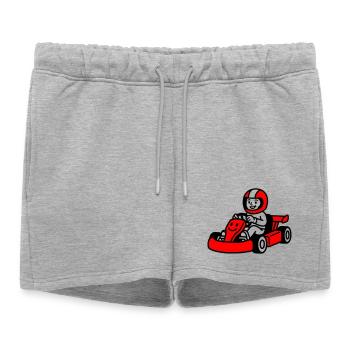 Go Kart Kids - Women’s Premium Organic Sweatshorts - heather grey - Front - AI Model Female 172 light (172cm)