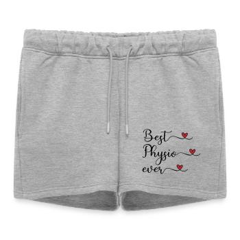 Meilleur kinésithérapeute - Short de survêtement femme premium - gris chiné - Devant - AI Model Female 172 light (172cm)