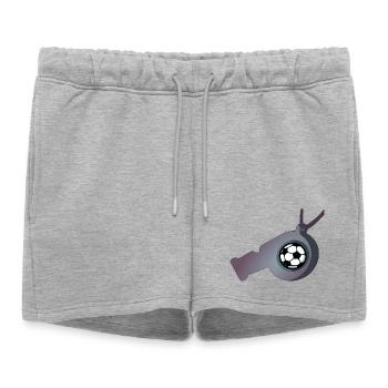 Coup de sifflet de football - Short de survêtement femme premium - gris chiné - Devant - AI Model Female 172 light (172cm)