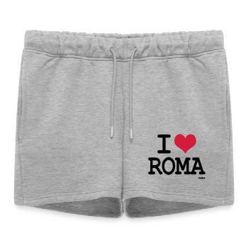 i love roma by wam - Women’s Premium Organic Sweatshorts - heather grey - Front - AI Model Female 172 light (172cm)