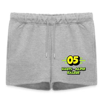 High Alpine Complainer - Women’s Premium Organic Sweatshorts - heather grey - Front - AI Model Female 172 light (172cm)