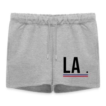 Los Angeles – Chemise streetwear de la côte ouest - Short de survêtement femme premium - gris chiné - Devant - AI Model Female 172 light (172cm)