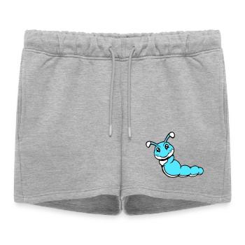Caterpillar sweet sweet little smiles friendly happy - Women’s Premium Organic Sweatshorts - heather grey - Front - AI Model Female 172 light (172cm)