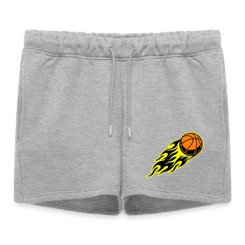 Flamme du basket-ball - Short de survêtement femme premium - gris chiné - Devant - AI Model Female 172 light (172cm)