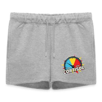 Stress à taux élevé de cortisol - Short de survêtement femme premium - gris chiné - Devant - AI Model Female 172 light (172cm)