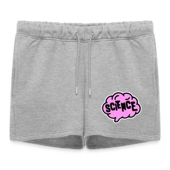 Déclaration scientifique : Déclaration sur l’éducation des nerds - Short de survêtement femme premium - gris chiné - Devant - AI Model Female 172 light (172cm)