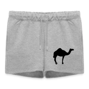 Kamel | Wüste | Dubai | Wüstenschiff - Short de survêtement femme premium - gris chiné - Devant - AI Model Female 172 light (172cm)