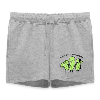 Froid comme un concombre - Short de survêtement femme premium - gris chiné - Devant - AI Model Female 172 light (172cm)