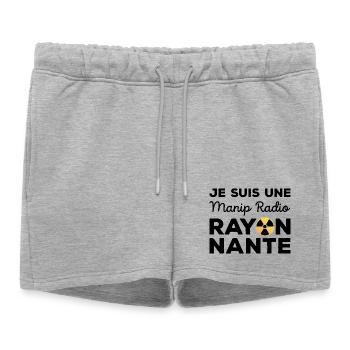 Je suis une manip radio rayonnante Radiologie - Short de survêtement femme premium - gris chiné - Devant - AI Model Female 172 light (172cm)