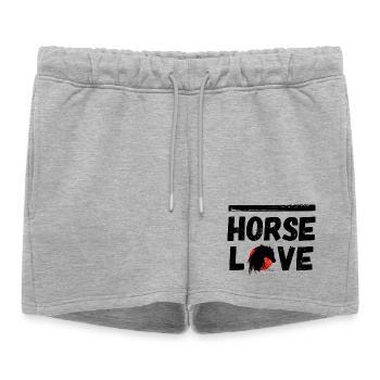 cheval poney cheval amour équitation noir beauté fille LOL - Short de survêtement femme premium - gris chiné - Devant - AI Model Female 172 light (172cm)
