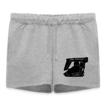 Machine vibrante Stratemaker ou plaque vibrante - Short de survêtement femme premium - gris chiné - Devant - AI Model Female 172 light (172cm)