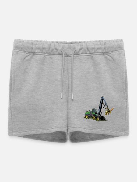 Moissonneuse-batteuse, Moissonneuse-batteuse - Short de survêtement femme premium - gris chiné