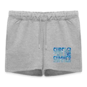 Été Surf Blue Beach Eau de mer Soleil - Short de survêtement femme premium - gris chiné - Devant - AI Model Female 172 light (172cm)