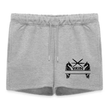 Viking Trois épées Deux dragons Viking - Short de survêtement femme premium - gris chiné - Devant - AI Model Female 172 light (172cm)