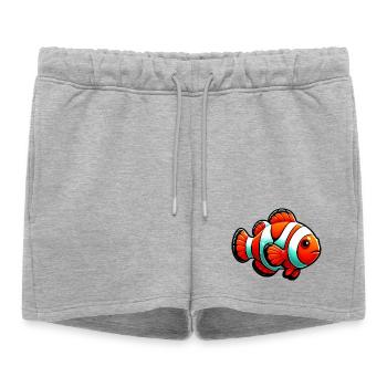 Poisson-clown - Short de survêtement femme premium - gris chiné - Devant - AI Model Female 172 light (172cm)