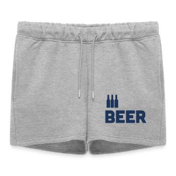 Amateurs de bière - Short de survêtement femme premium - gris chiné - Devant - AI Model Female 172 light (172cm)
