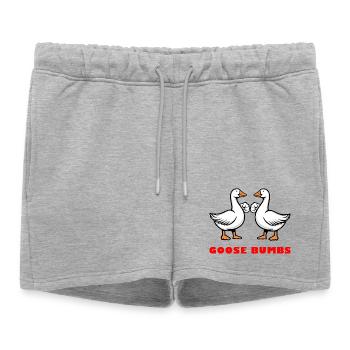 Goose Bumbs – Drôle de Poing d’Oie - Short de survêtement femme premium - gris chiné - Devant - AI Model Female 172 light (172cm)