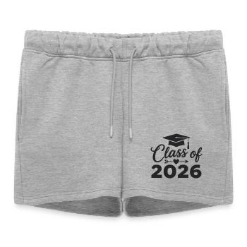 PROMOTION 2026 Diplômés Études de Fin d’Études - Short de survêtement femme premium - gris chiné - Devant - AI Model Female 172 light (172cm)