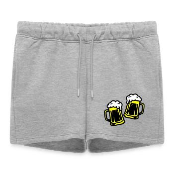 Toast à la bière Boire - Short de survêtement femme premium - gris chiné - Devant - AI Model Female 172 light (172cm)