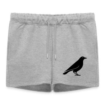corbeau - Short de survêtement femme premium - gris chiné - Devant - AI Model Female 172 light (172cm)
