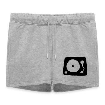 tourne-disque - Short de survêtement femme premium - gris chiné - Devant - AI Model Female 172 light (172cm)