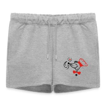 Le chef étoilé - Short de survêtement femme premium - gris chiné - Devant - AI Model Female 172 light (172cm)