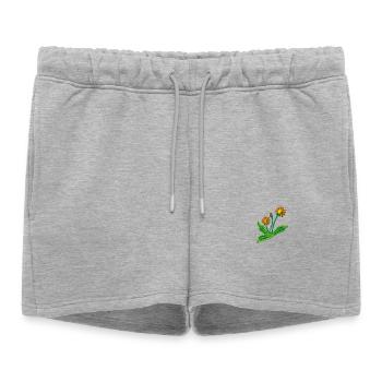 Pissenlit - Short de survêtement femme premium - gris chiné - Devant - AI Model Female 172 light (172cm)