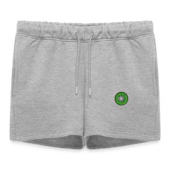 Kiwi brodé - Short de survêtement femme premium - gris chiné - Devant - AI Model Female 172 light (172cm)