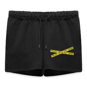 6061912 121806760 policeline - Short de survêtement femme premium - noir - Devant - AI Model Female 172 light (172cm)