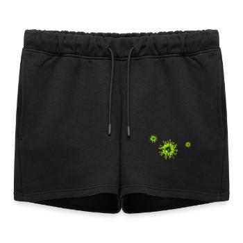 Motif NeonVirus - Short de survêtement femme premium - noir - Devant - AI Model Female 172 light (172cm)