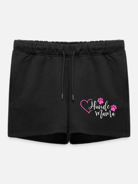 Hund Hunde Mama Hundemama - Frauen Premium Organic Sweatshorts - Schwarz