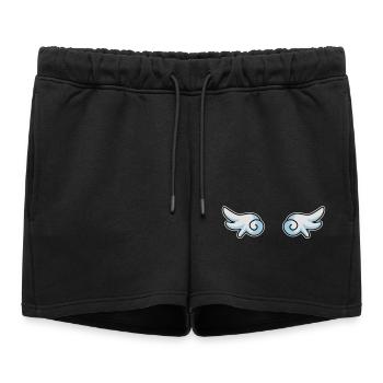 Ailes d'ange - Short de survêtement femme premium - noir - Devant - AI Model Female 172 light (172cm)