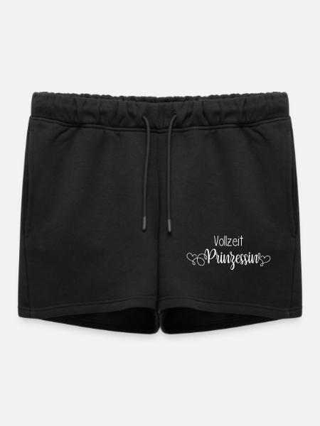 Vollzeit Prinzessin - Frauen Premium Organic Sweatshorts - Schwarz