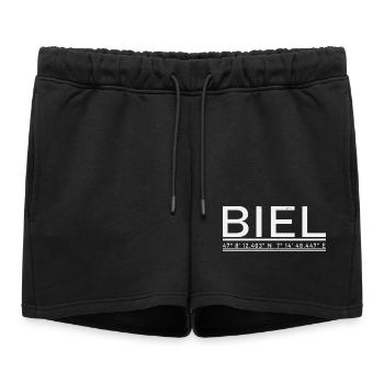 Biel coordinates - Women’s Premium Organic Sweatshorts - black - Front - AI Model Female 172 light (172cm)