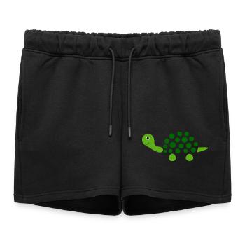 Tortue Tortues - Short de survêtement femme premium - noir - Devant - AI Model Female 172 light (172cm)