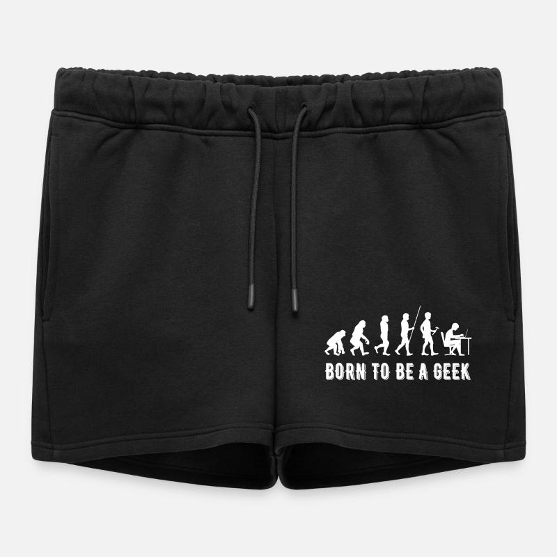 Né Geek: Évolution Tech - Women’s Premium Organic Sweatshorts - black