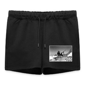 Trois hommes et un télescope - Short de survêtement femme premium - noir - Devant - AI Model Female 172 light (172cm)