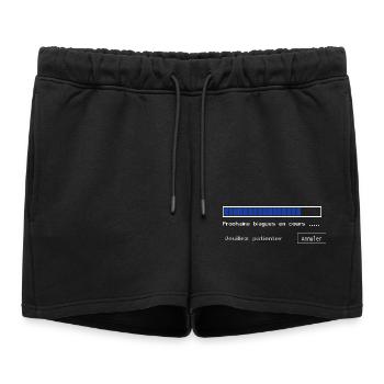Blagues en cours - Short de survêtement femme premium - noir - Devant - AI Model Female 172 light (172cm)