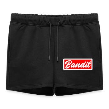 bandit voleur crime autocollant criminel hooligan gang - Short de survêtement femme premium - noir - Devant - AI Model Female 172 light (172cm)