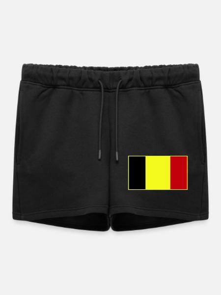 Anpassbare dreifarbige Flagge - Frauen Premium Organic Sweatshorts - Schwarz