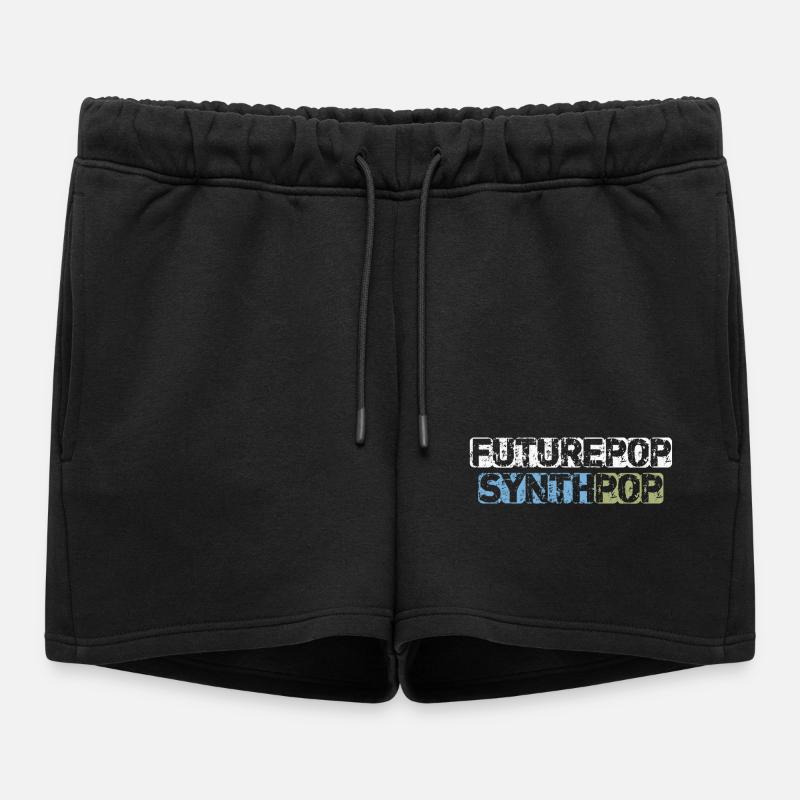 Futurepop Synthpop - Frauen Premium Organic Sweatshorts - Schwarz