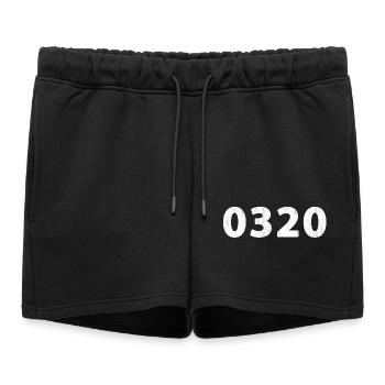 0320 Lelystad Flevoland - Short de survêtement femme premium - noir - Devant - AI Model Female 172 light (172cm)