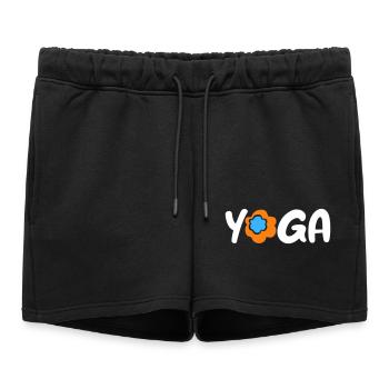Fleur de Yoga Namaste om Fan Méditation Printemps - Short de survêtement femme premium - noir - Devant - AI Model Female 172 light (172cm)